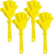 BlinkLLX 4 Pieces Jumbo Hand Clappers 11 Inch Noise Makers Party Favors Giant Large Hand Clappers Noise Makers for Sporting Events Cheers Ball Dance Basketball Football Noisemakers (Yellow)