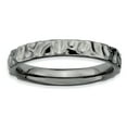 thumbnail image 1 of Bague Plaquée Noire en Argent Sterling Stackable Expressions Taille 10, 1 of 3