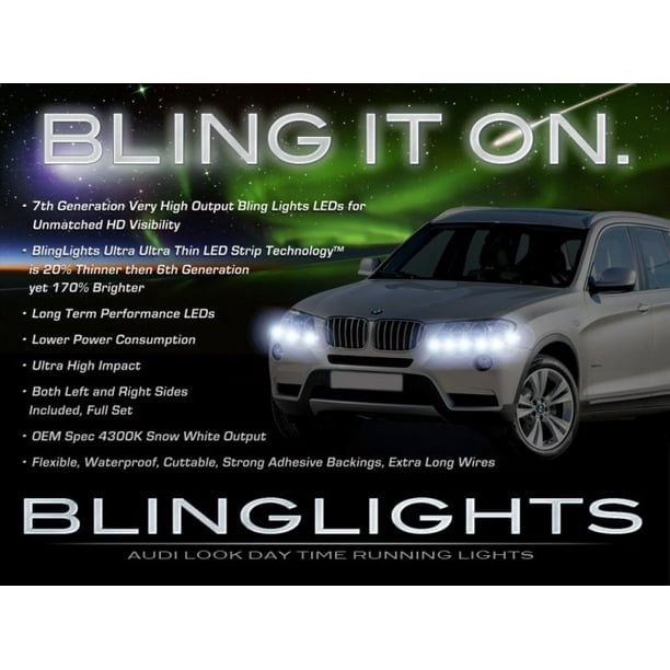 Pour BMW X3 e83 f25 LED DRL bandes lumineuses phares phares feux de jour  feux de jour 