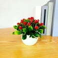 thumbnail image 2 of Artificial Plants Simulated Plant Potted Fake Flowerpot, Table Centerpiece for Dining Room, Kitchen & Office Decor, Realistic Fake Plant Display E, 2 of 4