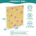 thumbnail image 3 of FORMRS 3 Ring Binder with Pockets 1.5" D-Rings Clip Board 200 Sheets Capacity, Yellow Stars, 3 of 8