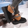 thumbnail image 4 of Gealkoca Women Fuzzy Boots Women Casual Round Toe Comfortable Thick Bottom Snow Boots Fleece Lining Warm Cozy Winter Boots, 4 of 9