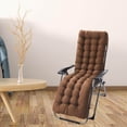 thumbnail image 4 of Coussin de Jardin Confortable en Polyester pour Fauteuil Inclinable, Matelas Épaissi pour Chaise de Bureau Intérieure Extérieure, Café, 4 of 8