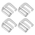 thumbnail image 1 of Unique Bargains 0.98' 25mm Webbing Release G Hook Buckle Adjusters for Backpack Strap, 4Pack Silver Tone, 1 of 5