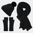 thumbnail image 2 of HNMKIU Warm Wool Scarf Hat and Gloves Set for Men and Women - Stylish Autumn Winter Knit Accessories for Cold Weather,One Size, 2 of 6