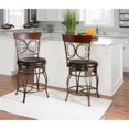 thumbnail image 6 of Home Square 2 Piece Big and Tall Metal Scroll Back Counter Stool Set in Bronze, 6 of 10