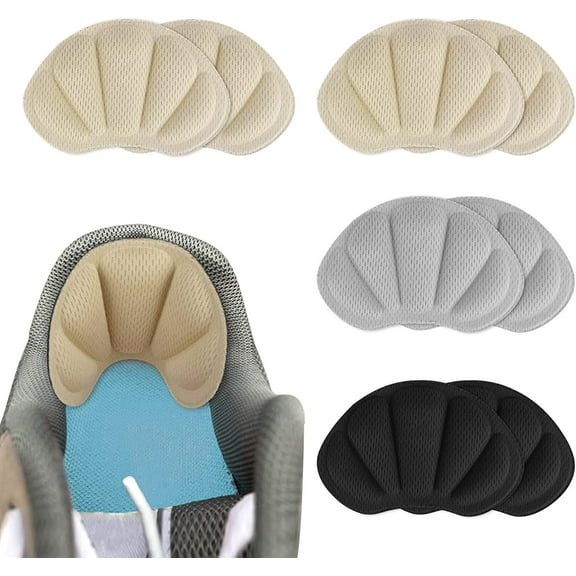 4 Pairs Anti Slip Heel Grips for Shoes That are Too Big, Self-Adhesive Heel Pads for Men and Women, Prevent Heel Slip and Blister