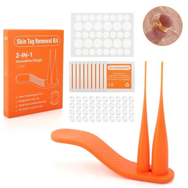 Eliminación de marcas en la piel, kit de eliminación de marcas en la piel 2 en 1 para pequeñas/medianas (2-8 mm), dispositivo para eliminar verrugas sin dolor para la mayoría de las partes del cuerpo oso de fresa Hogar