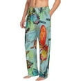 thumbnail image 2 of Balery Men'S Retro Seamless Flying Butterflies Pants,Sleepwear Pants,Pajama Pants,Pj Bottoms Drawstring And Pockets-Small, 2 of 9