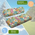 thumbnail image 6 of FUIALDOLG Colorful Hippie Floral Print Golf Seat Covers for Cart Universal Fit Ezgo Txt Golf Cart Front and Rear Seat Cushion Cover Breathable All Seasons Decorations, 6 of 8