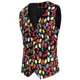 2024 New Mens Christmas Printed Pocket Jacket Pockets inside Buttons