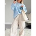 thumbnail image 3 of Women Autumn Winter Knit Sweater Long Sleeve Crew Neck Oversized Sweatshirts Casual Knitwear, 3 of 7