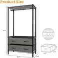 thumbnail image 3 of GloryStar Heavy-Duty Clothes Rack, 3-Tier Garment Organizer with Adjustable Shelves and Four Fabric Storage Drawers, 3 of 7