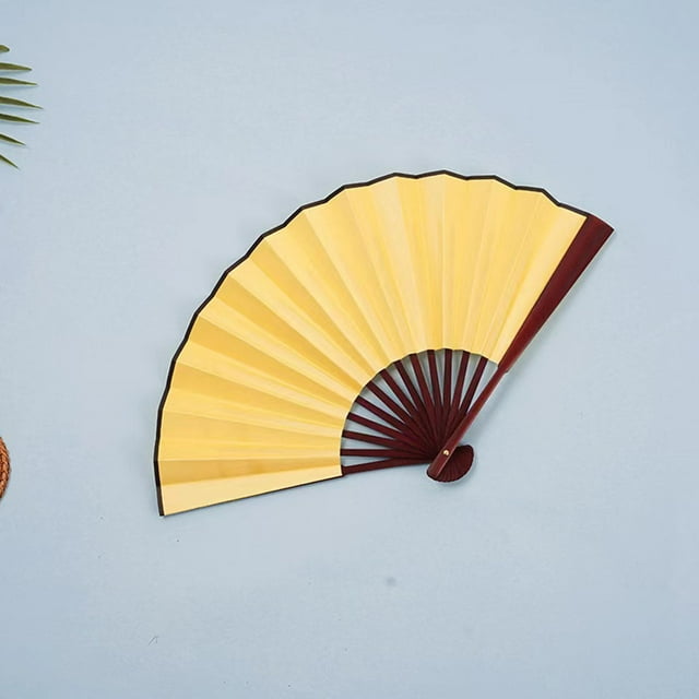 Uklsqma Red Folding Hand Fan 8 Inch Lace Silk Portable Compact Lightweight Elegant Design for Weddings Dance Parties Summer Outdoors Gift Idea