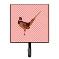 thumbnail image 1 of Carolines Treasures BB7930SH4 Ring-necked Common Pheasant Pink Check Leash or Key Holder, 1 of 1