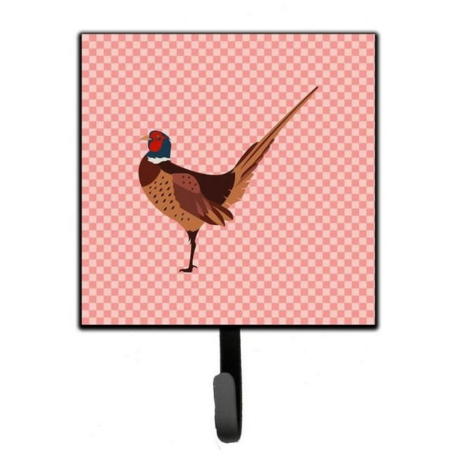 Carolines Treasures BB7930SH4 Ring-necked Common Pheasant Pink Check Leash or Key Holder