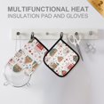 thumbnail image 4 of Yayeee Oven Mitts and Pot Holder Set of 2 Heat Resistant Kitchen Gloves Baking Hot Pad, Red Nordic Christmas House, 4 of 5