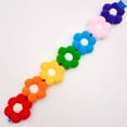 thumbnail image 4 of CAROOTU Soft Plush Dog Cat Collar Rainbow Flowers Decor Hook & Loop Pet Neck Strap Adjustable Length for Small Medium Breeds New, 4 of 7