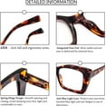 thumbnail image 3 of Oversized Square Reading Glasses Oprah Style For Women, Blue Light Blocking, 3 of 6