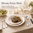 thumbnail image 7 of NULAS 24-Piece Silverware Set, Mirror Polish Stainless Steel Flatware Set. Includes Steak Knives, Dishwasher Safe for Home & Restaurant, Gifts, Silver., 7 of 7