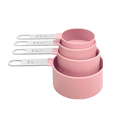thumbnail image 2 of Cucharas Tazas Medidoras Cocina Repostería Acero Inoxidable y Embudo Malubero Rosa, 2 of 3