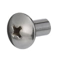 thumbnail image 2 of Seachoice 18-8 Stainless Steel Phillips Barrel Nuts w/Truss Head, 8-32 X 3/8 in, Pack of 25, Silver, 2 of 5