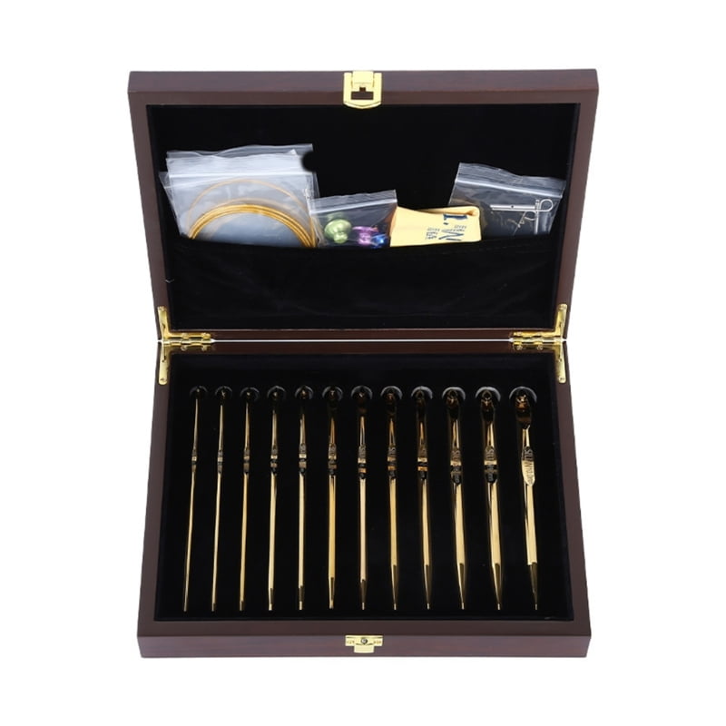 Coated Tunisian Crochet Set Smooth Knitting Accessories With Storage Case for Craft Projects