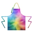 thumbnail image 2 of Rainbow Tie Dye Swirl Pattern Apron-Garden Aprons for Women with Pockets-Cotton Linen Waterproof Kitchen Cooking Gardening Aprons Adjustable for Kitchen,Cooking,BBQ and Salon 33x27 Inch, 2 of 7