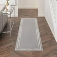 thumbnail image 4 of Nourison Essentials Indoor/Outdoor Grey/Ivory 2' x 6' Area Rug, (2x6), 4 of 10