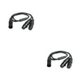 thumbnail image 3 of Guardoinrt Male to Dual Female 3 Pin Cable Recorder for Amplifier Speaker Connector Splitter Electronic Electric Adaptor Accessories 2Set, 3 of 6