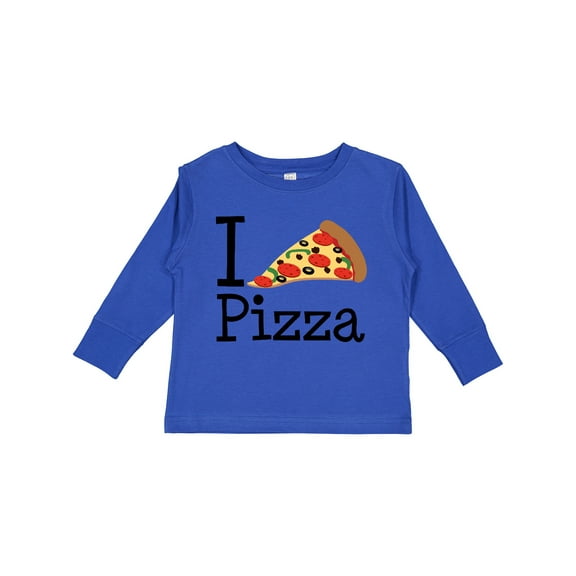 Inktastic I Heart Pizza Boys or Girls Long Sleeve Toddler T-Shirt