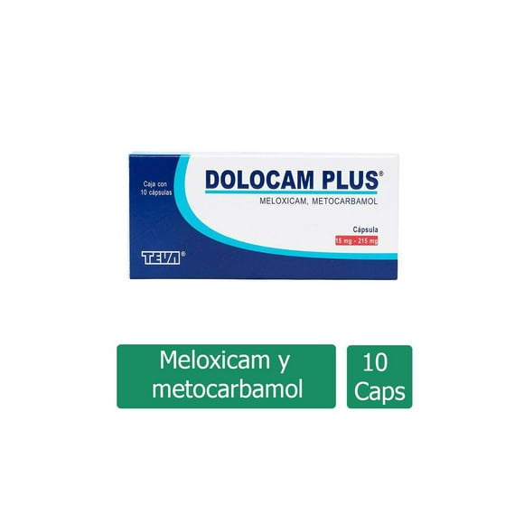Dolocam Plus cápsulas 15 mg/215 mg 10 pzas