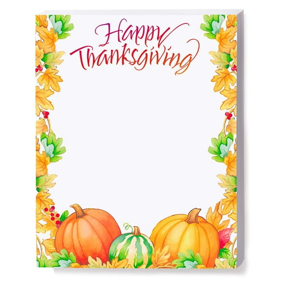 Paperdirect Happy Thanksgiving Autumns Bounty Fall Colorful Leaves Theme Paper Stationery, Border Paper, Letterhead 8.5 x 11, 25 sheets, Elegant Premium Writing Paper Decorative Printer Paper