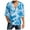 Sky Blue, variant on Mens Tee Shirt Spring And Summer Casual Tie Dye Print T Shirts Lacing V Neck 3/4 Sleeve Tops Versatile For Everyday Wear In Most Settings