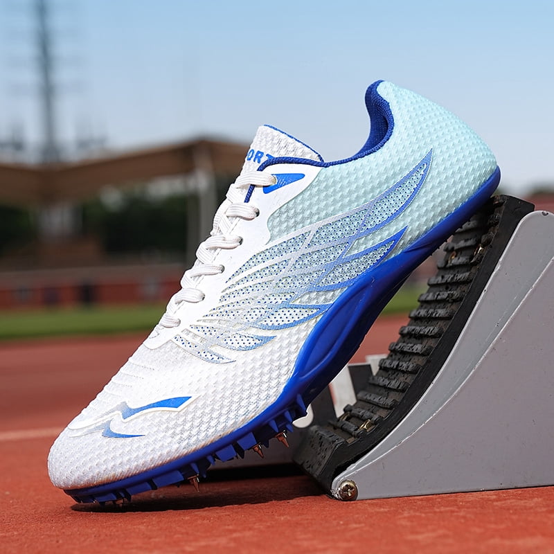 Women Track Spike Shoe for Men Professional Field and Track Shoes Breathable Running High Jump Racing Shoes