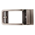 thumbnail image 2 of Esquirla Men Casual Retro Rectangular Ratchet Belt Automatic - Light gray black, as, 2 of 7