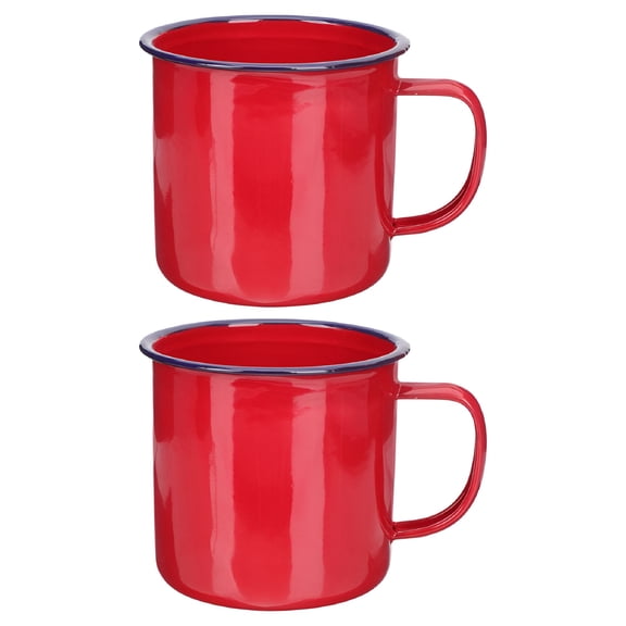ACDANC 2026 New Mug Cup Enamel Camping Coffee Cups Mugs Drinking Tea Old Tin Water Beverage Glasses Campfire Hot Enamelware Vintage Milk,For Camping,Hiking,Outdoor,Travel,Barbecue