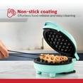 thumbnail image 5 of Holstein Housewares Personal/Mini Waffle Maker, Non-Stick Coating, Mint - 4-inch Waffles in Minutes, Hash Browns, Keto, Snacks, Sandwich, Eggs, Easy to Clean, 5 of 10