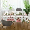 thumbnail image 3 of Yayeee Tablecloths 60" x 90" Rectangle Wrinkle Resistant Party Table Cover, Red Christmas House, 3 of 8