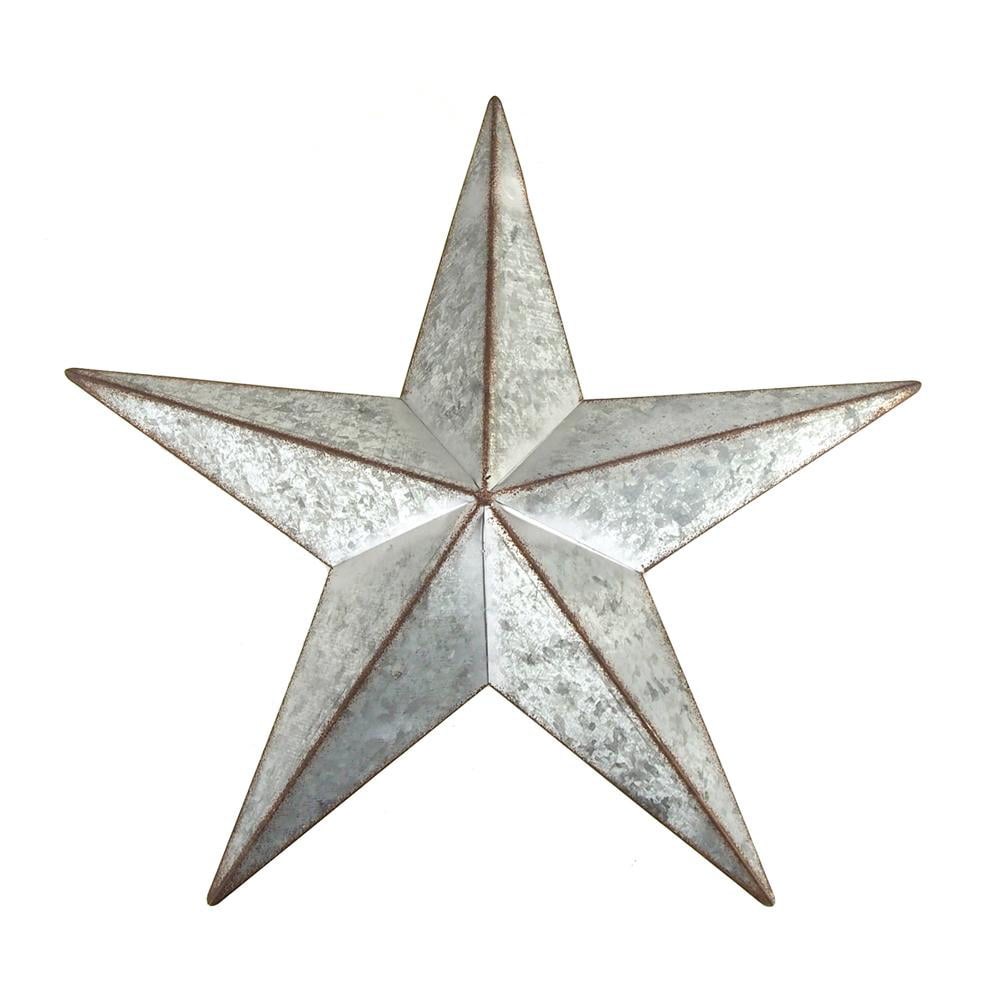 * Star Aluminium Silver Stand Decoration Metal Christmas Classic 