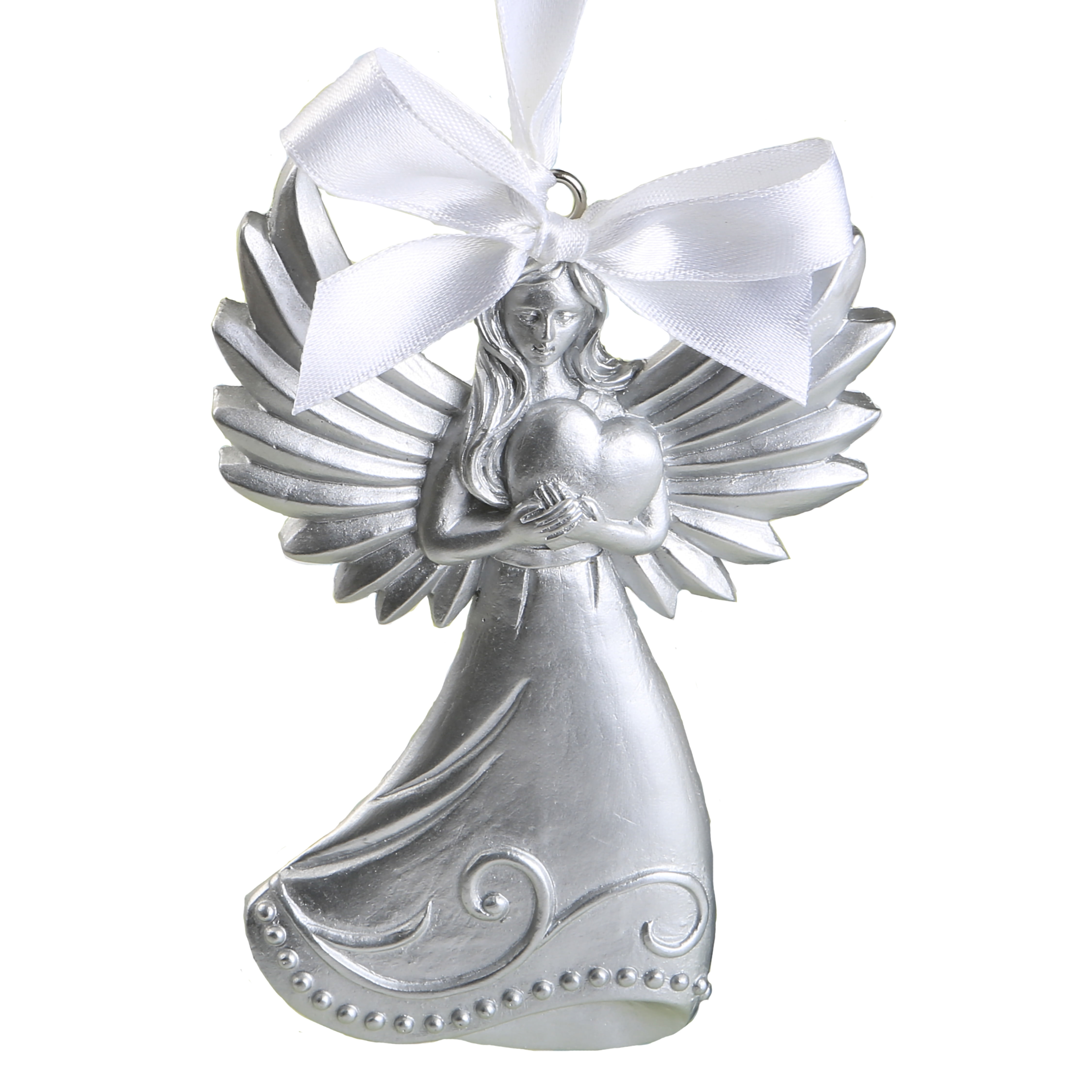 25 Angel Themed Ornament Silver Angle Wing Wedding Bridal Shower Party Favors 
