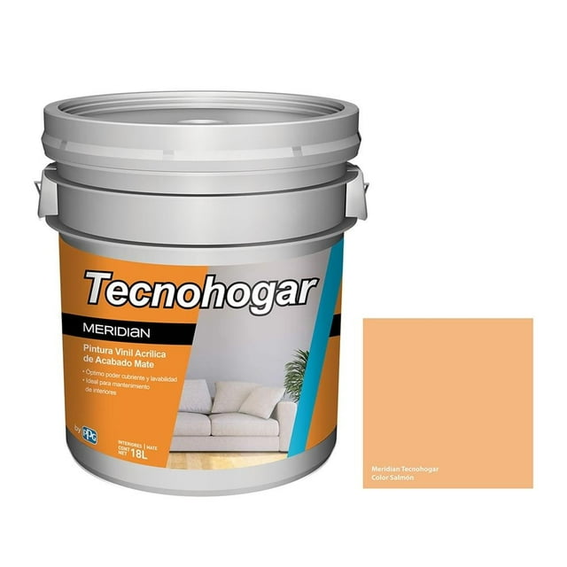 Pintura Meridian Tecnohogar Color Salmón 18 Litros