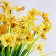 thumbnail image 4 of 12 Bundles Artificial Flowers Outdoor UV Resistant Fake Flowers No Fade Faux Plants Garden Porch Window Box Decorating, Yellow, 4 of 9
