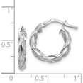 thumbnail image 5 of 14K White Gold Twisted Rope Hoop Earrings (17.5 X 16.25) Made In Peru th703, 5 of 6