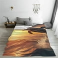 thumbnail image 5 of Zufioo Sunset Dancing Dolphin A Fleece Blanket Queen Size,Plush Bed Blanket,Ultra Soft Throw Blanket,Plush Fuzzy Cozy Blanket Perfect for Bed,Couch-60"x50", 5 of 7