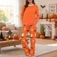 thumbnail image 6 of Loritta Halloween Women's Pajamas 2 Piece Set Long Sleeve Round Neck Sleepwear Lounge Sets with Pocket for Mother's Day Gifts S-2XL, 6 of 6