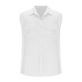 thumbnail image 2 of Mlzmgr Men's Tank Tops S-3XL Sleeveless Button down Tops with Pockets Summer Vacation Casual Tanks for Men, 2 of 4