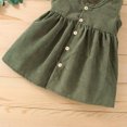 thumbnail image 3 of Vedolay Long Dress Toddler Girl Casual Dress Kids Short Sleeve Cotton Basic Dresses for Leggings,Green 2-3 Years, 3 of 5