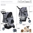 thumbnail image 2 of CL.HPAHKL Dog Stroller, 3 Wheels Foaldable Cat Stroller Dog Cat Cage Jogger Stroller for Medium Small Dogs Cats, Pet Stroller with Storage Basket and Cup Holder Portable Lightweight for Travel, 2 of 8