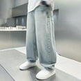 thumbnail image 4 of MEZZALL Children's Fashion Straight Retro Loose Wide Leg Baggy Jeans Denim Pants Cozy, 4 of 8